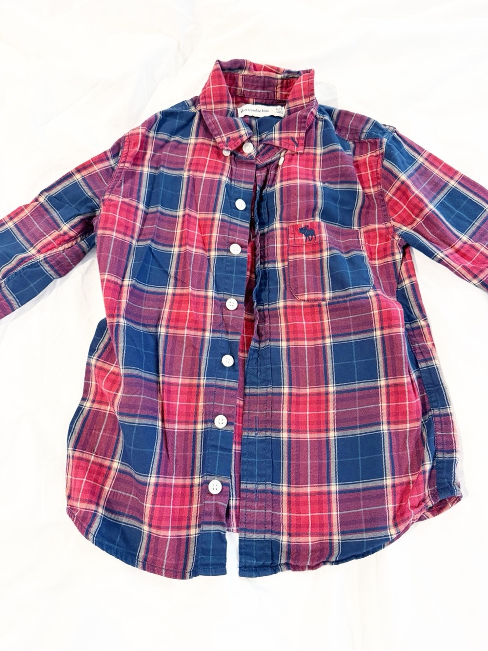 abercrombie kids Red & Navy Plaid Button-Down Shirt